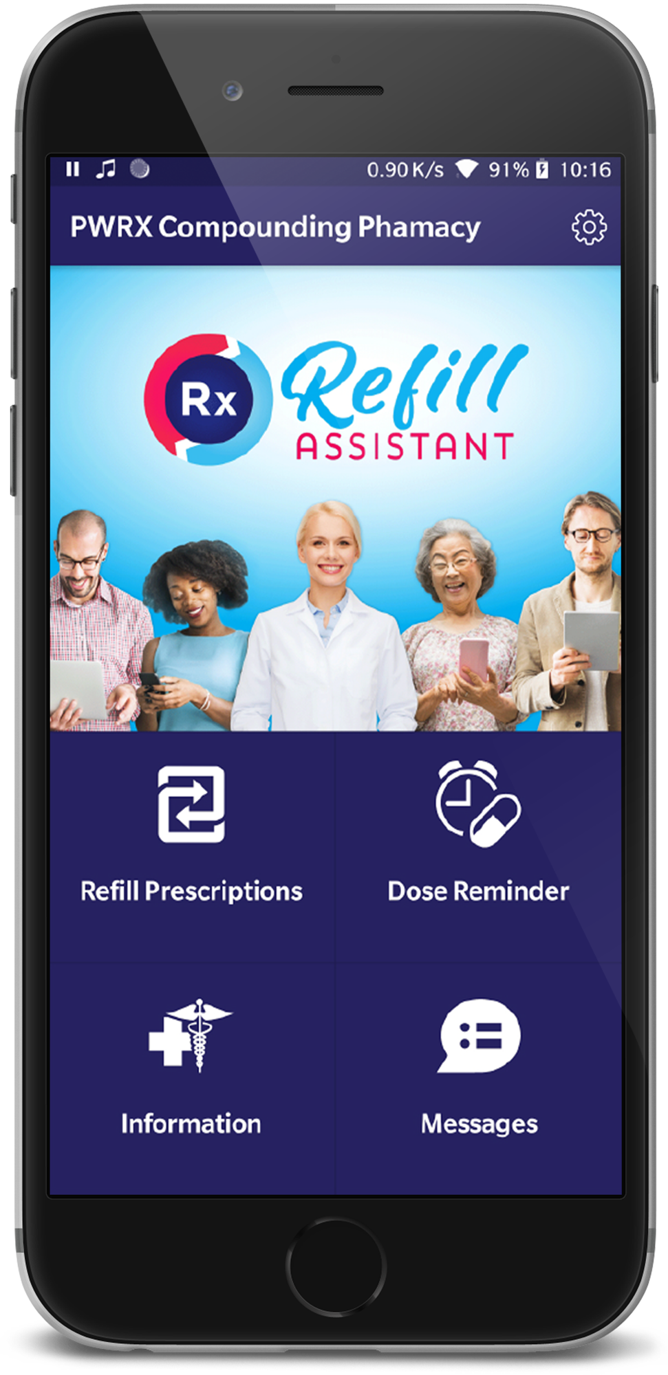 Refill Assistant App displayed on Phone